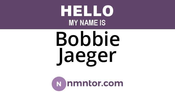 Bobbie Jaeger