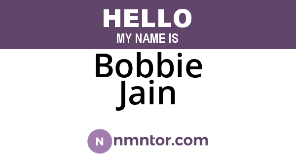 Bobbie Jain