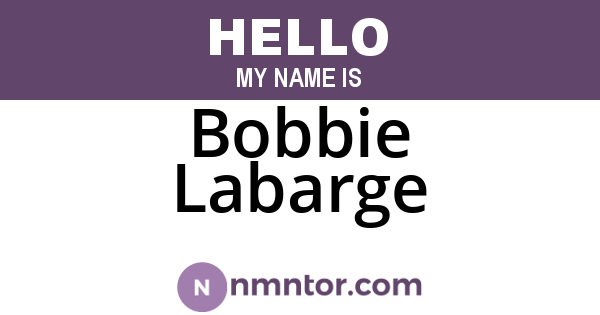 Bobbie Labarge