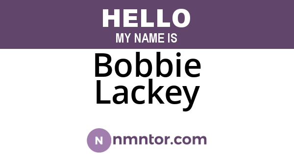 Bobbie Lackey