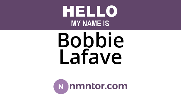 Bobbie Lafave