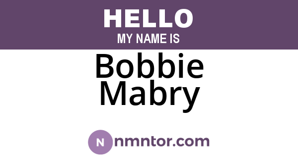 Bobbie Mabry