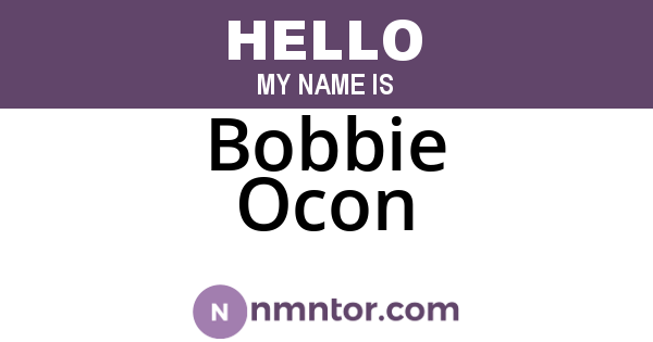 Bobbie Ocon