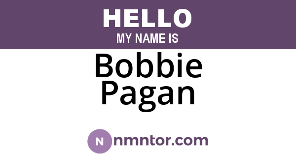 Bobbie Pagan