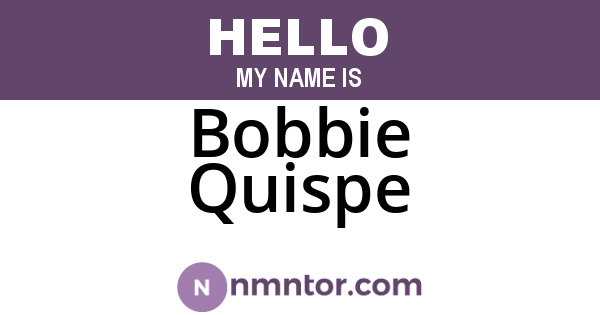 Bobbie Quispe