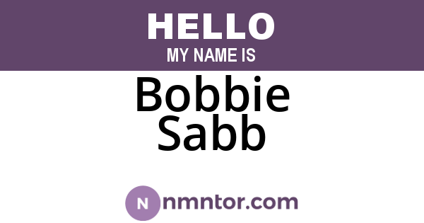 Bobbie Sabb