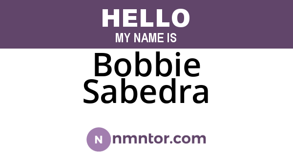Bobbie Sabedra