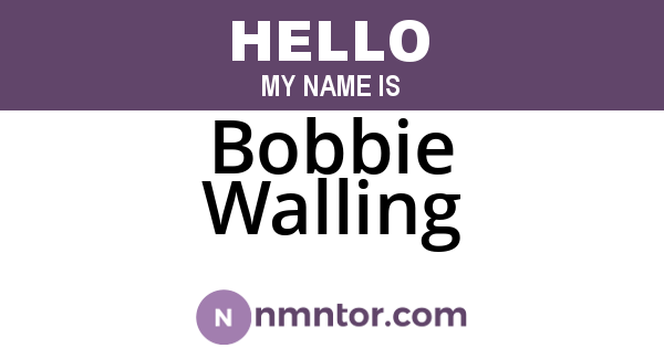 Bobbie Walling