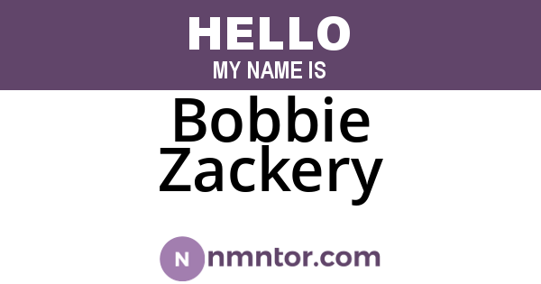 Bobbie Zackery