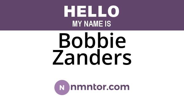 Bobbie Zanders