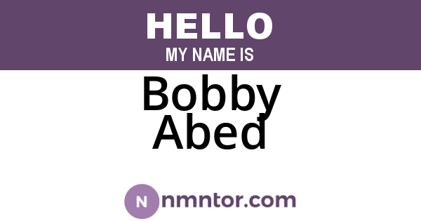 Bobby Abed