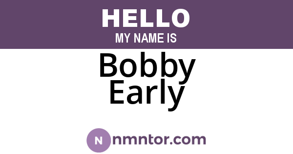 Bobby Early