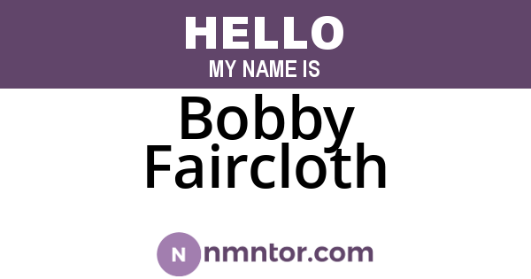 Bobby Faircloth