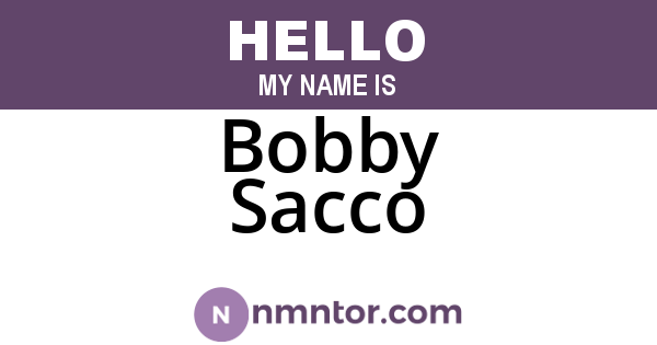 Bobby Sacco