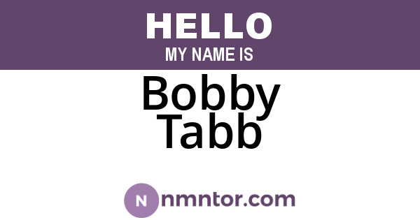 Bobby Tabb