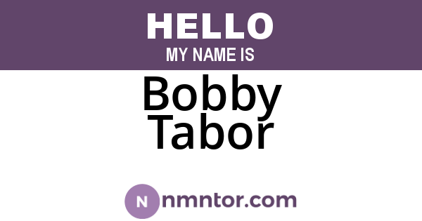 Bobby Tabor