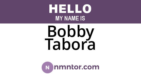 Bobby Tabora