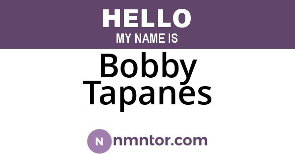 Bobby Tapanes