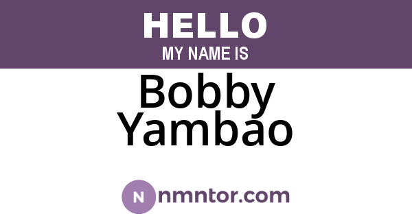 Bobby Yambao