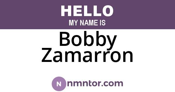 Bobby Zamarron