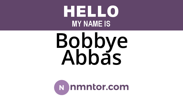 Bobbye Abbas