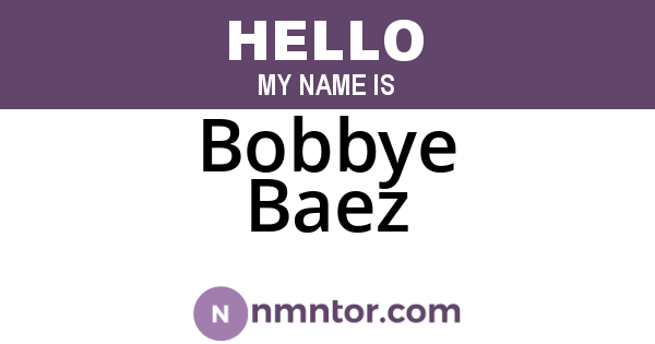 Bobbye Baez