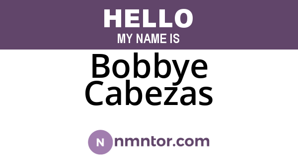 Bobbye Cabezas