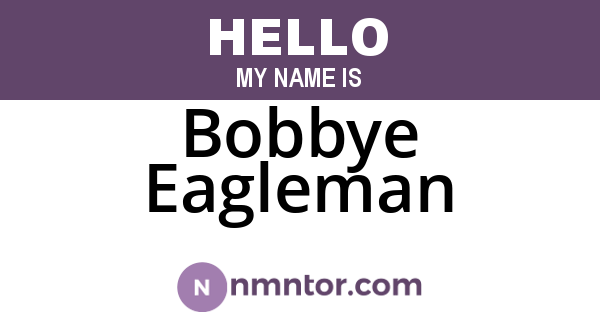 Bobbye Eagleman