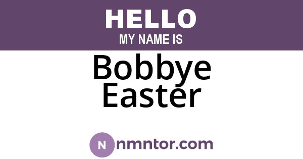 Bobbye Easter