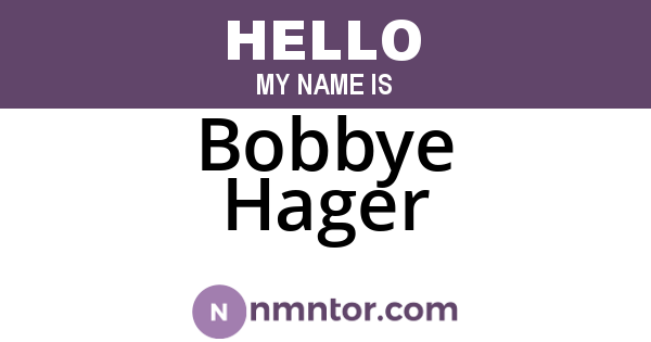 Bobbye Hager