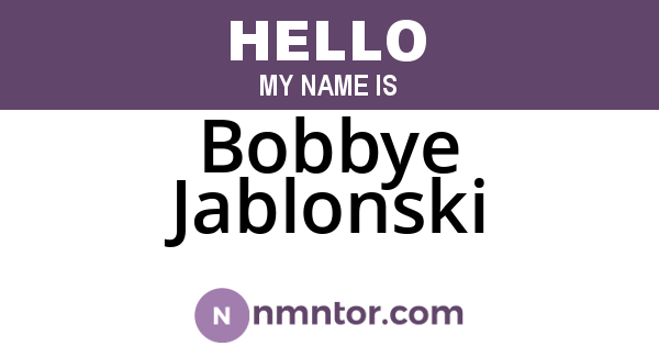 Bobbye Jablonski