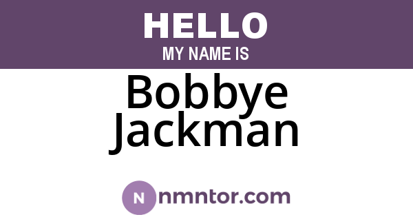 Bobbye Jackman