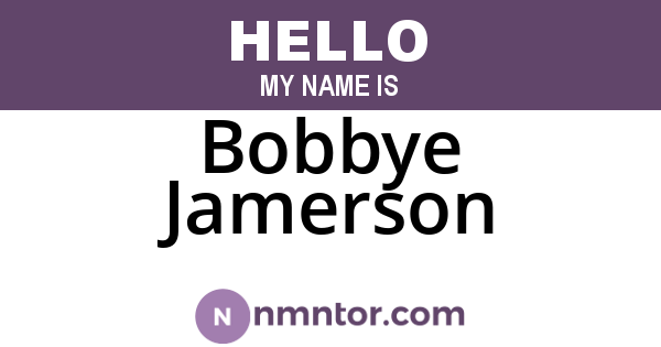 Bobbye Jamerson