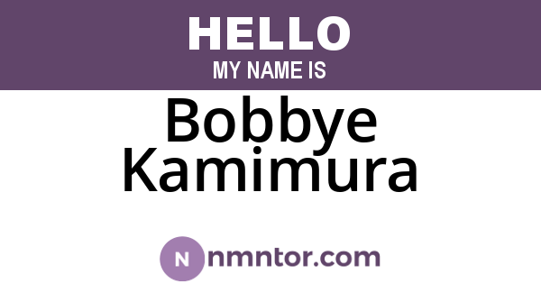 Bobbye Kamimura