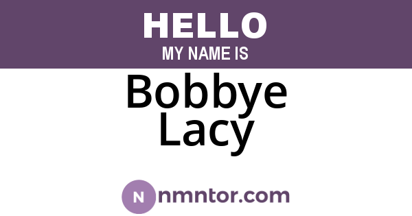 Bobbye Lacy