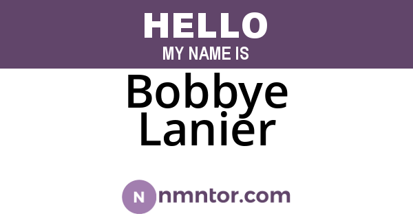 Bobbye Lanier