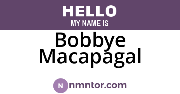 Bobbye Macapagal