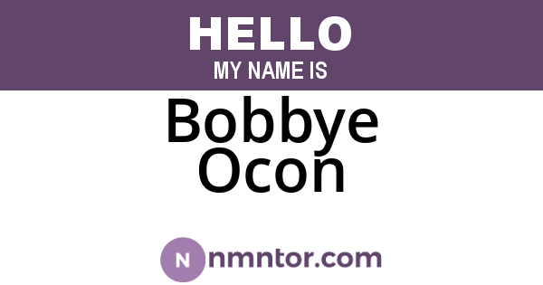 Bobbye Ocon