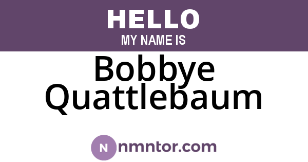 Bobbye Quattlebaum