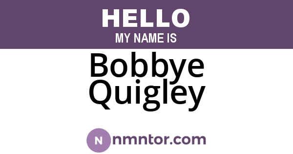 Bobbye Quigley