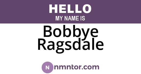 Bobbye Ragsdale