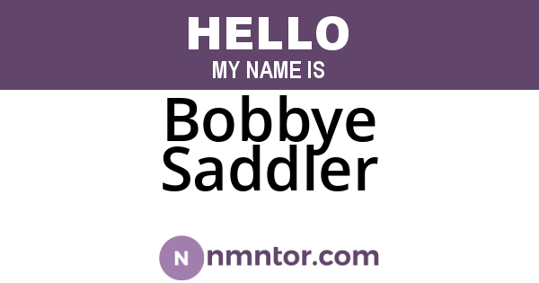 Bobbye Saddler