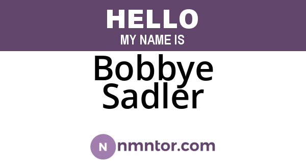 Bobbye Sadler