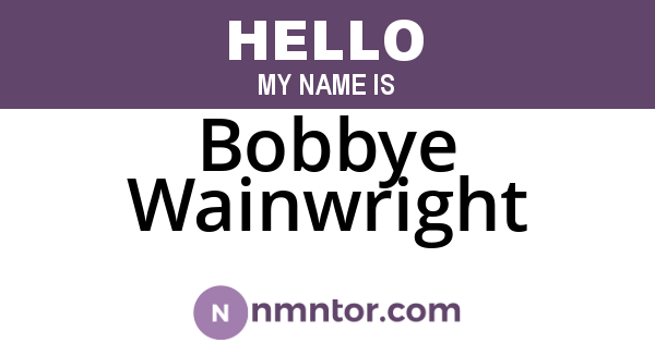 Bobbye Wainwright