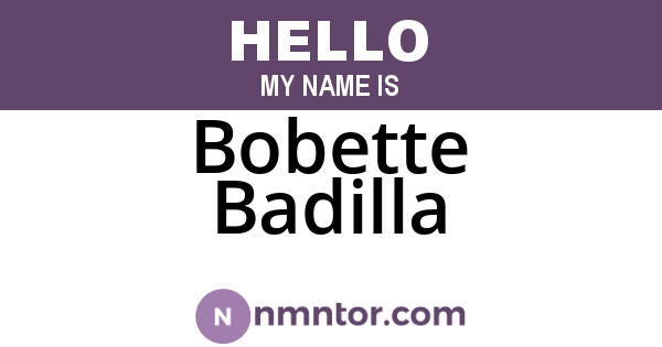 Bobette Badilla
