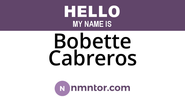 Bobette Cabreros
