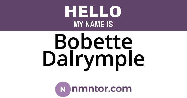 Bobette Dalrymple