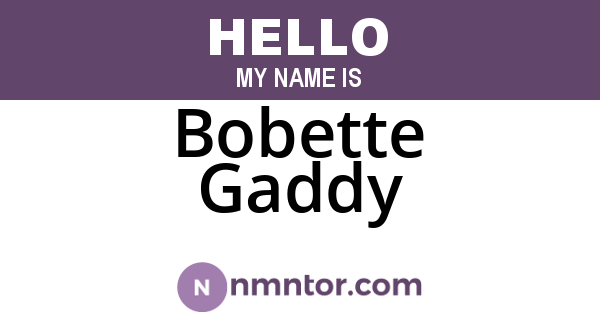 Bobette Gaddy