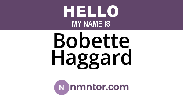 Bobette Haggard