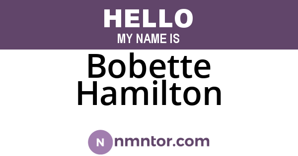 Bobette Hamilton